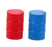 Yardwe 2 Pièces Miniature Oil Barrel Models for Dollhouse Table Scenes Realistic Simulation Props for DIY Diorama and Fairy Garden Accessories