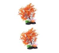 Yardwe 2 Pièces Ornement d'organge Artificiel décorer Décoration Aquarium Arbres artificiels oranger décor d'aquarium Ornement d'aquarium Lotus décorations