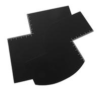 Yardwe 2 Pièces Outil de Coiffure Polyvalent en Pp Noir pour Maison et Salons de Barbier, Carte Guide de Ligne de Cheveux et Gabarit de Stylisme de Barbe Pratique