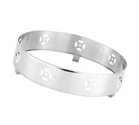 Yardwe 2 Pièces pare-brise de cuisinière à gaz pot plaque chauffante pour cuisinière à gaz batterie de cuisine cercle de poêle d'isolation rassembler le couvercle du poêle à feu Silver