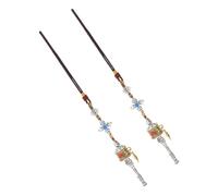 Yardwe 2 pièces Pendentif Roue de Prière Tibétain Protection Bonne Feng Shui Décoration Suspendue Voiture Rétroviseur Accessoire Unisexe