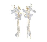 Yardwe 2 Pièces Pince à Cheveux Chinoise Accessoire Coiffure Délicate en Alliage Blanc Facile à Porter pour Femmes et Filles pour Fêtes et Concours de Beauté