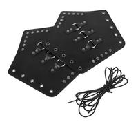 Yardwe 2 Pièces Protections -Bras Viking Renaissance Cuir Synthétique Lot de Brassards Médiévaux Cosplay Ajustés Accessoires Robustes pour Costumes Halloween et Historiques