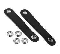 Yardwe 2 pièces Sangles pour Soufflet Accordéon Cuir Noir Accessoires Compatibles Multi-modèles avec Boucles et Espacement Remplacement pour Accordéon Basse