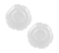 Yardwe 2 Pièces Sous-tasse Créatif en Verre Transparent, Soucoupe à Café | Plaque de Verre Délicate, Dessous de Verre pour Service à Thé, Décoration de Table, Léger, Facile à Nettoyer