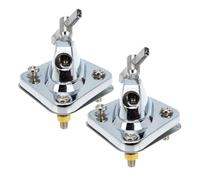 Yardwe 2 Pièces Support Pied de Caisse Claire Base Alliage avec Vis pour Pied Tom Stabilisateur Fixe et Stable Accessoires de Batterie