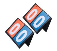 Yardwe 2 Pièces Tableau de Portable Chiffres Flip Scoreboard Manuel Durable Affichage Rapide pour Matchs Compétitifs Écoles et Tournois Bleu et Rouge