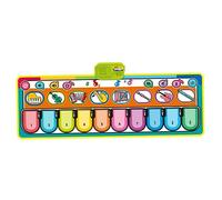 Yardwe 2 Pièces Tapis Musical Clavier Piano Éveil Tapis Danse Interaction Multimodes pour Développement Musical