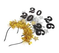 Yardwe 2 Pièces Year Hair Bands Lightweight Glitter Star Tinsel Headbands for Women and Adults Comfortable Holiday Headwear for Year Celebration Party