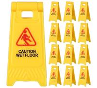 Yardwe 20 Mini Panneaux de Signalisation Sol Mouche - Panneaux de Sécurité Humide pour Maison de Poupée, Accessoires d'Éducation et Décoration Miniature