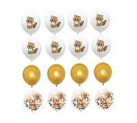 Yardwe 20 Pièces Ballons Latex Animaux pour Anniversaire Kit de Décoration avec Ballons Raccoon Accessoires de Fête pour Garçon Fille