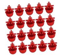 Yardwe 20 Pièces Bols à Boire Automatiques pour Volailles de Régulateur de Volume Eau Abreuvoirs Rouges pour Poussins Pigeons et Cailles Utilisation Domestique et