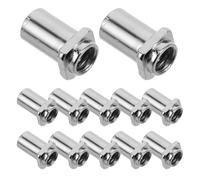 Yardwe 20 Pièces Écrous Pivotants M5 pour Support de Caisse Argenté en Fer Argenté 0,5x1,5 CM Accessoires pour Batterie pour Batteurs