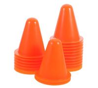 Yardwe 20 Pièces Tas De Patins à roulettes Cônes pour Adultes Cône De Marqueur De Patinage Coupe-Vent Cône Marqueur De Patinage Universel Patinage à roulettes Plastique Orange
