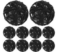 Yardwe 200 Pièces Bio-balles Noires pour Aquarium à Filtration Biologique Structure à Trous Denses en Plastique et Coton pour Nettoyage et Filtration en Aquarium d'eau Douce