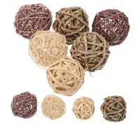 Yardwe 20pièces Boules à Mâcher Rotin Naturel Tressé Main Jouets Exploration pour Lapins Hamsters Et Chinchillas Favorisant La Santé Bucco-Dentaire Et Activité Intérieur comme Extérieur