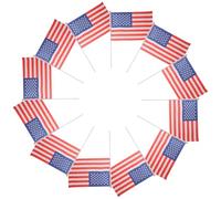 Yardwe 20pièces Drapeaux Américains Mini Sur Bâton Décorations Juillet Petits Drapeaux Patriotiques Portables Pour Événements Extérieurs