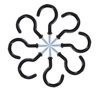 Yardwe 24 Pièces Crochet de Tasse en Acier au Carbone, Forme Question | Ustensiles, Serviettes et Chaussures, Rangement Mural Pratique, Lot Simple, Usage la Cuisine et Maison