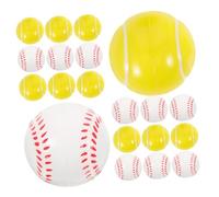 Yardwe 24 pièces Mini Foam Sports Balls Soft Squeeze Stress Relief Toys for Hand Exercise Party Favors Portable Tennis and Baseball Set