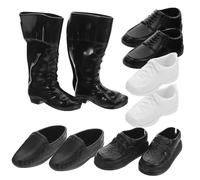 Yardwe 25 Paires Chaussures pour Poupées Hommes Mini Échelle Plastique Réaliste Accessoires Décoratifs pour Maison de Poupée et Déguisements