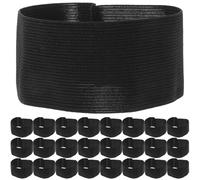 Yardwe 25 Pièces Brassard Résistant à l'usure Élastique en Polyester Noir Funéraire Multi-Fonctionnel pour Cérémonie de Deuil et Matchs de Football