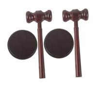 Yardwe 2Ensemble Marteaux de Juge Bois Bloc Éducatifs pour Garçon Fille pour Cosplay et Apprentissage Judiciaire