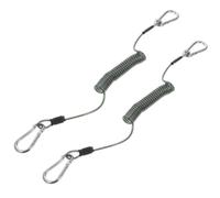 Yardwe 2pcs Cordon élastique Anti-Perte en Acier Inoxydable, lanière rétractable avec Mousqueton, pour Suspend Personal Products en Sailing