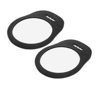 Yardwe 2pcs Miroir de Coiffeur Rond Noir avec Poignée Unique en Écume et Verre, Haute Définition, Design Multifonctionnel, pour Salon de Coiffure et Barbiers
