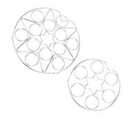 Yardwe 2pcs Panier Vapeur Cuisine en Acier Inoxydable 6 et 12 Trous, Support Œufs Multifonction Pratique et Facile à Utiliser pour Cuisson Vapeur la Maison