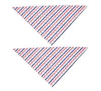 Yardwe 2Pièces Bandanas Décoratifs pour Animaux De Compagnie Motif De Indépendance Accessoires Colorés