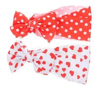 Yardwe 2pièces Bandeaux Décoratifs à Nœud Pour Garçon Fille Élastiques Et Extensibles Accessoires Cheveux Uniques