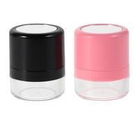 Yardwe 2pièces Boîte Poudre Réutilisable avec Miroir et Éponge Applicatrice Contrôle de Huile pour Shampoing Sec et Retouche Coiffure Compacte pour Voyage et Usage Quotidien