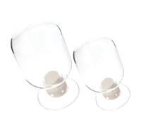 Yardwe 2pièces Bouteilles Verre Transparentes Support pour Allumettes et Rangement Bureau Stable pour Petits Objets