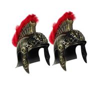 Yardwe 2pièces Casque De Chevalier Romain Médiéval Lot Décor Lion Relief Coiffure pour Costume De Soldat Grec Cosplay Et Théâtre