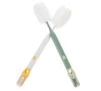 Yardwe 2pièces Goupillon pour Biberon et Tasse Lot de Éponges de Nettoyage avec Manche Long pour Bouteilles Eau et Récipients Design Élégant et Sûr