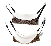 Yardwe 2pièces Hamac Suspendu Douillet pour Animaux De Coussins Chauds pour Chats Et Petits Animaux avec Imprimé Léopard Imprimé Tigre
