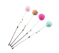 Yardwe 2pièces Jouet pour Chat Bâton avec Plumeau Et Clochette Lot de Bâtonnets De Jeu Interactifs Accessoires pour Chat Qui Amuse Et Divertit à La Maison