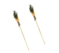 Yardwe 2pièces Jouets pour Chat Bois avec Plumes Colorées Bâtons Interactifs Amusants pour Chatons Et Chats De Toutes Jouet Stimulant Instinct Naturel Et Favorisant Activité