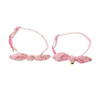Yardwe 2pièces Lot de Colliers Ajustables pour Princesse avec Chaîne Fleurie Et Clochette Accessoire Élégant pour Chiot Femelle pour Photos Et Fêtes