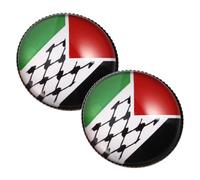 Yardwe 2pièces Lot De Épinglettes Drapeau Palestinien Métal Insignes Patriotiques Flottants Épinglette Nationale Pour Tenues Et Sacs