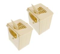 Yardwe 2pièces Lot de Nichoirs Plastique pour Perruches Calopsittes Cabane Suspendue Décoration Extérieure Boîte Élevage Maison Cage Oiseaux