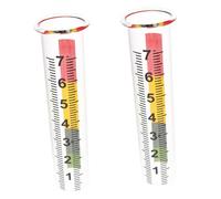 Yardwe 2pièces Pluviomètre Extérieur Verre Transparent avec Échelle Outil De Mesure De Précipitations pour Jardin Pelouse Terrasse Résistant Au Froid
