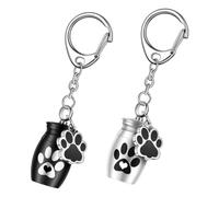 Yardwe 2pièces Porte-clés Urne pour Cendres De Chien Pendentif Souvenir Élégant Et Conteneur Pratique pour Cendres Et Mémoires Animaux De Compagnie