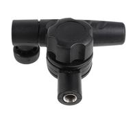 Yardwe 3 Pièces Adaptateur de Support Fileté pour Microphone, Adaptateur de Perche de Microphone T-type, Filetage 3/8, Rotatif et Réglable, Noir, Plastique, 10,3x6x4cm, pour Broadcasting
