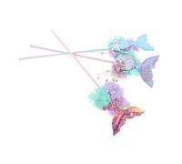 Yardwe 3 pièces Baguette de Fée Sirène de Baguettes Éclatantes pour Fête Anniversaire Garçon Fille Accessoires de Princesses pour Décorations de Fête Jeux Créatifs et Animations Festives