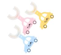 Yardwe 3 pièces Brosse à Dents Forme U Ergonomique pour Garçon Fille Silicone Doux Nettoyage Complet des Dents Lot de Multicolores Outil Manuel Hygiène Bucco-dentaire pour Tout-petits