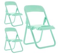 Yardwe 3 Pièces Chaise de Maison de poupée Chaise Pliante portative Petite Chaise de poupée Petite Chaise Pliante de Chaise Pliable Miniature Mini-Chaise pliée Plastique Vert Clair
