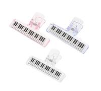 Yardwe 3 Pièces Clips de Partition Transparent Acrylique pour Piano Guitare et Violon Support de Page pour Étudiants et Musiciens