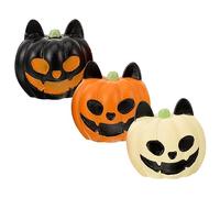 Yardwe 3 Pièces Décoration D'aquarium Coquillage Trousses Figurine Globe De Poisson Clown sous-Verres Extérieurs Lumière De Citrouille Transparent à Gâteau Peluche Halloween Résine