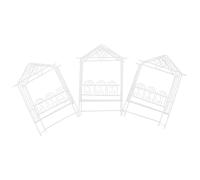 Yardwe 3 Pièces Décoration Micro-Paysage Accessoire de Paysage Miniature Arc de Mariage Jardin de fées Accessoires de Jardin de fées de micropaysage Fer Blanche